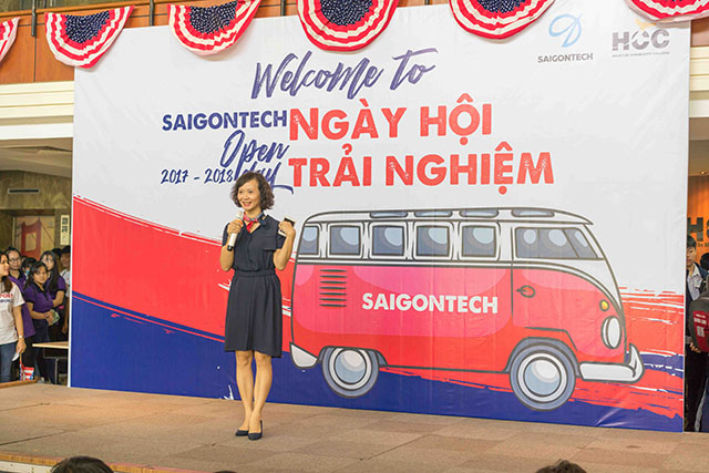 Ms. Le Thi Sen – Executive Director of Student Development Office of SaigonTech discussed diversified study pathways at SaigonTech