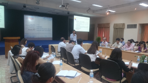 The presentation of Mr. Huynh Tan Dung – Chief Inspector, Department of Labor, War Invalids and Social Affairs