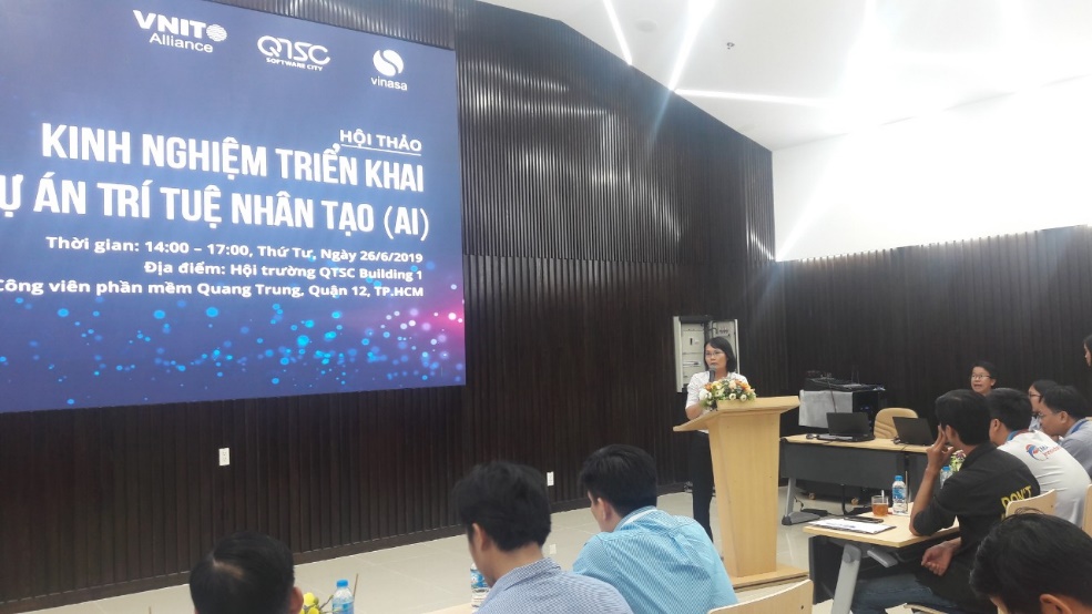 Ms. Nhieu Quoc Tran - Lead of Technological Solution Section presented at the seminar