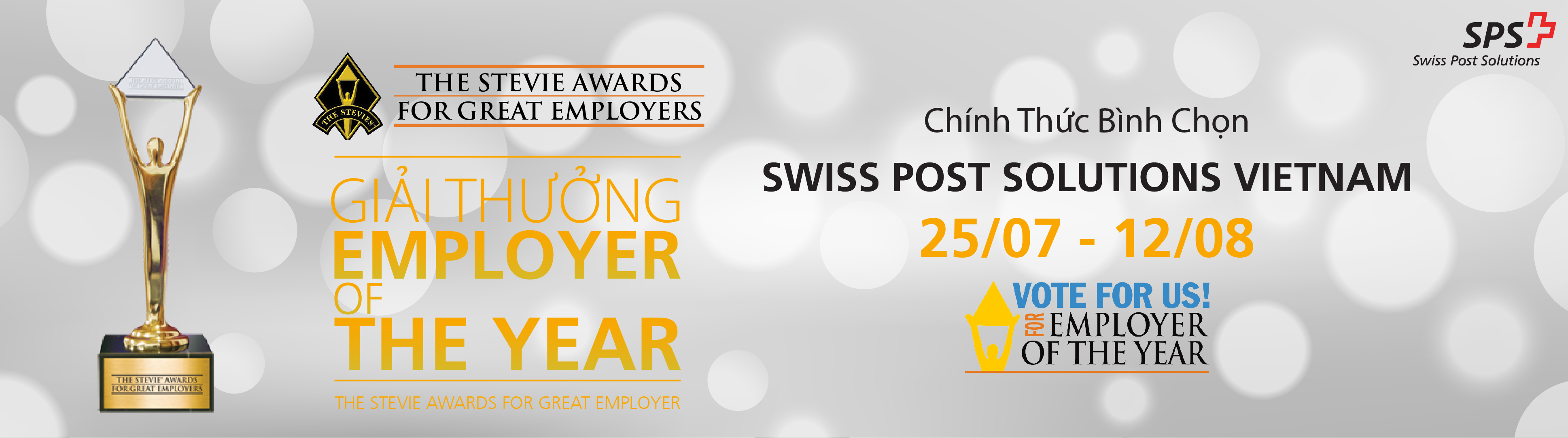 Mời Tham Gia Bình Chọn Cho Swiss Post Solutions Vietnam Giải thưởng The Stevie Awards for Great Employers