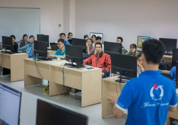University students take a free training course at IT Workforce Solution Center