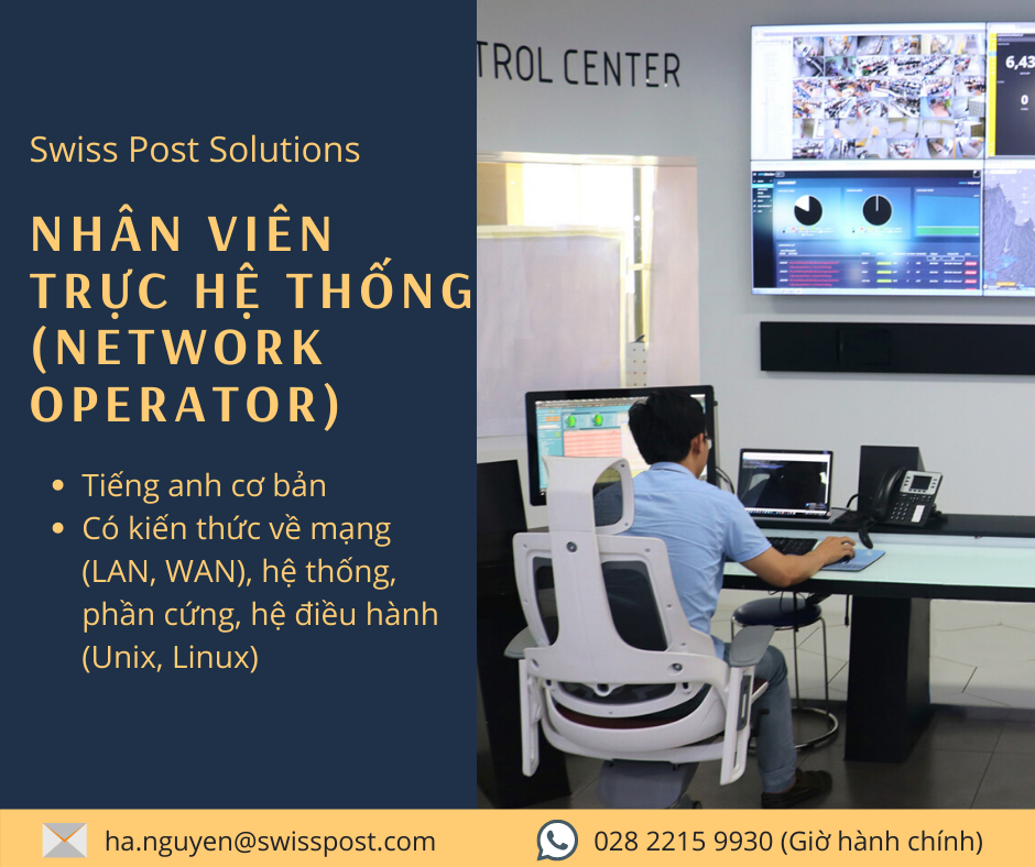 SPS tuyển dụng Nhân viên trực hệ thống (NOC)