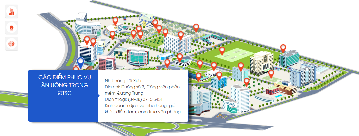 Hình 3: Bản đồ vị trí các dịch vụ tiện ích nội khu