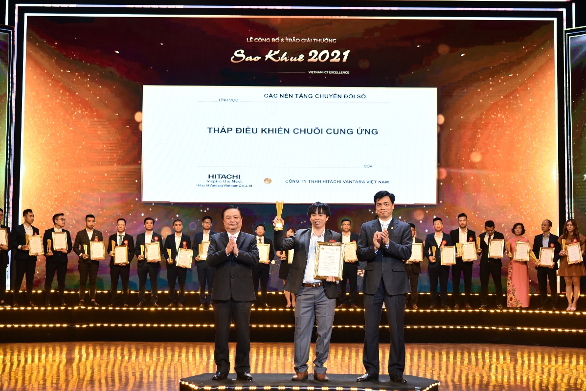 Mr. Hoang Anh Tuan – Director, IoT Lumada Business Unit - proudly received Sao Khue Award 2021 - The ICT Recognition of Excellence category: Digital Transformation Platforms