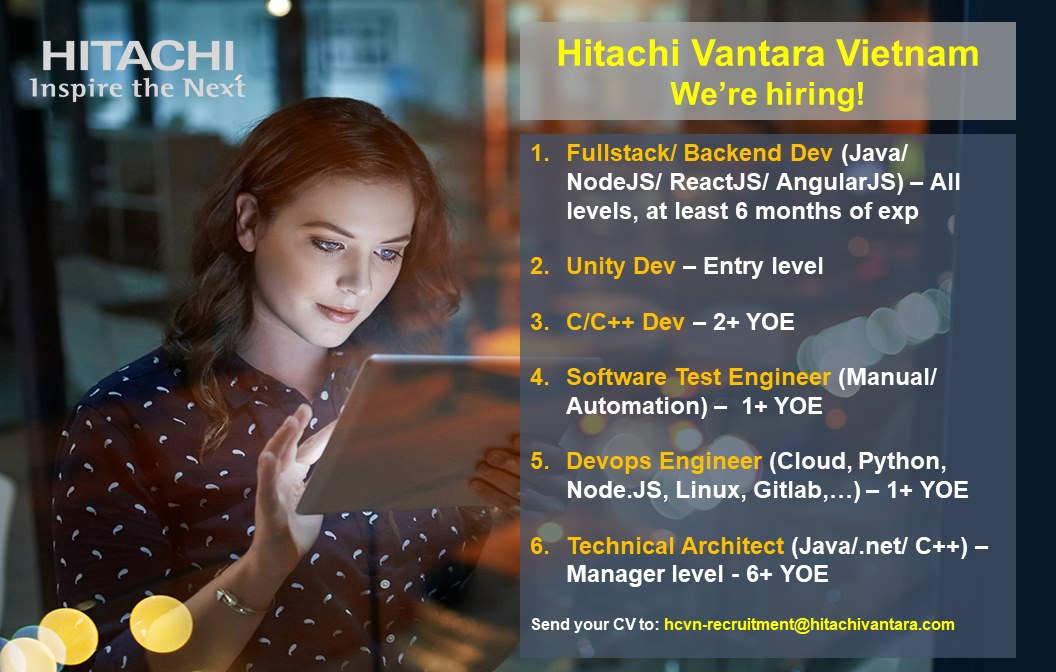 Job opportunities in Hitachi Vantara Vietnam
