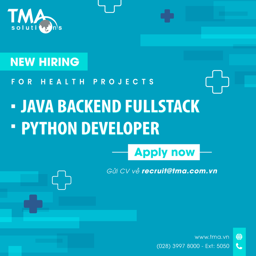 TMA is looking for Java Backend Fullstack và Python Developer