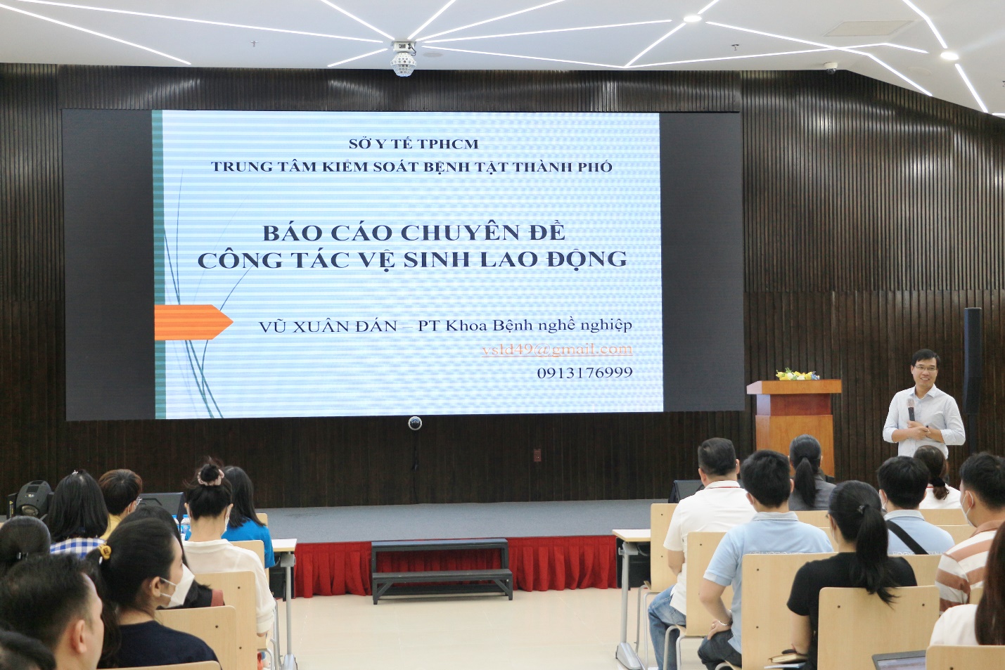 Phần trình bày của Tiến sĩ Vũ Xuân Đán - Phó Khoa Bệnh nghề nghiệp, HCDC