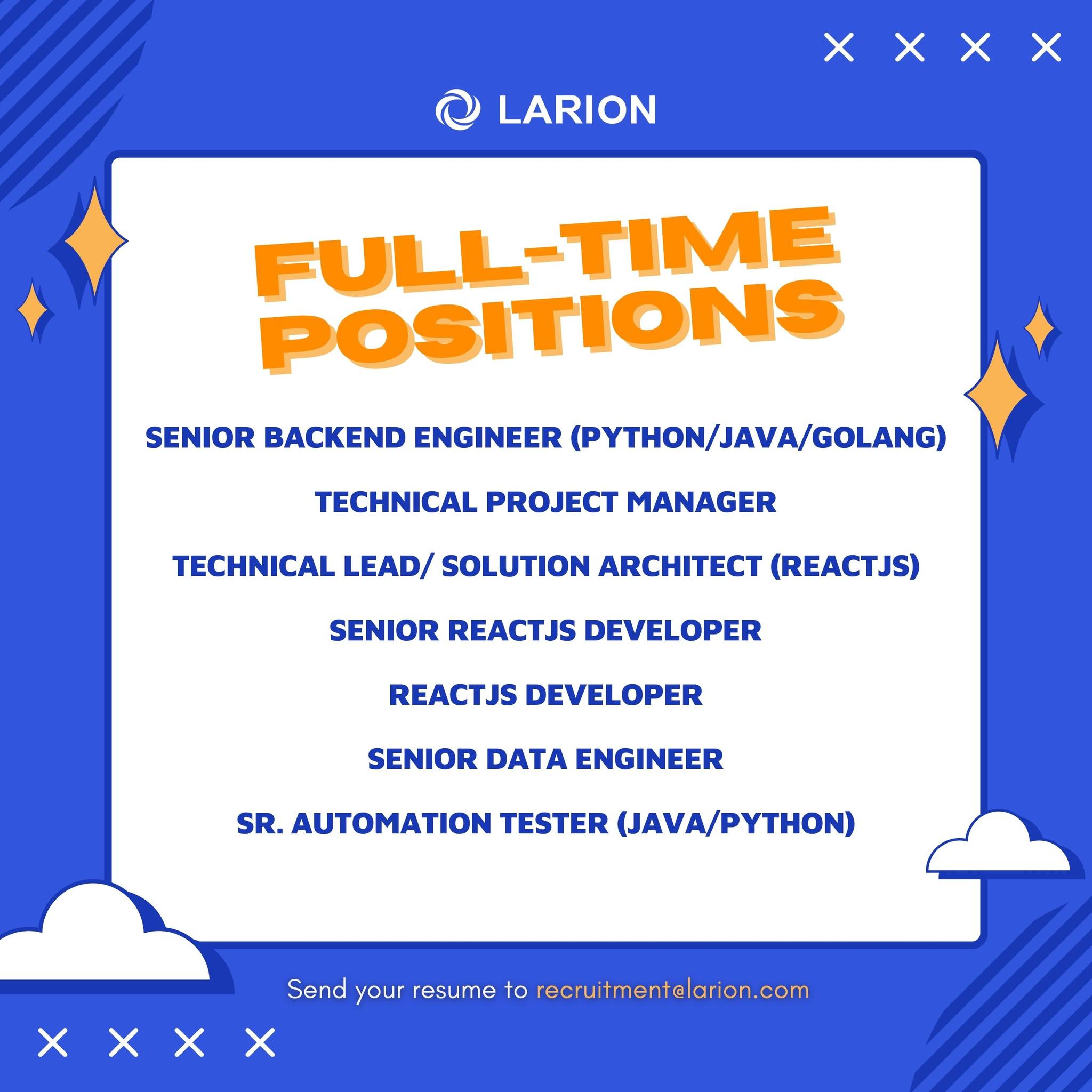 Job opportunities at Larion