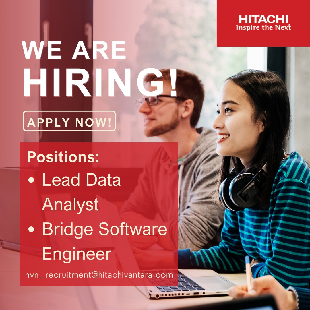 Hitachi Vantara is hiring Lead Data Analyst và Bridge Software Engineer (Automotive domain)