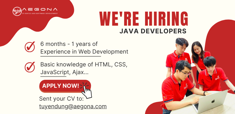 Aegona tuyển gấp vị trí Java Developers