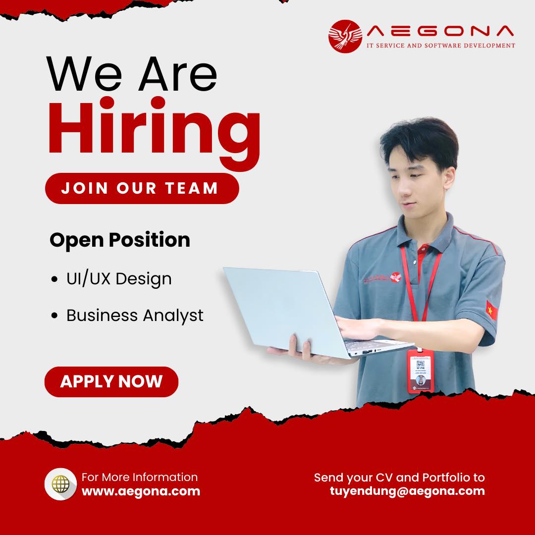 Job opportunities at Aegona: UI/UX Design and Business Analyst