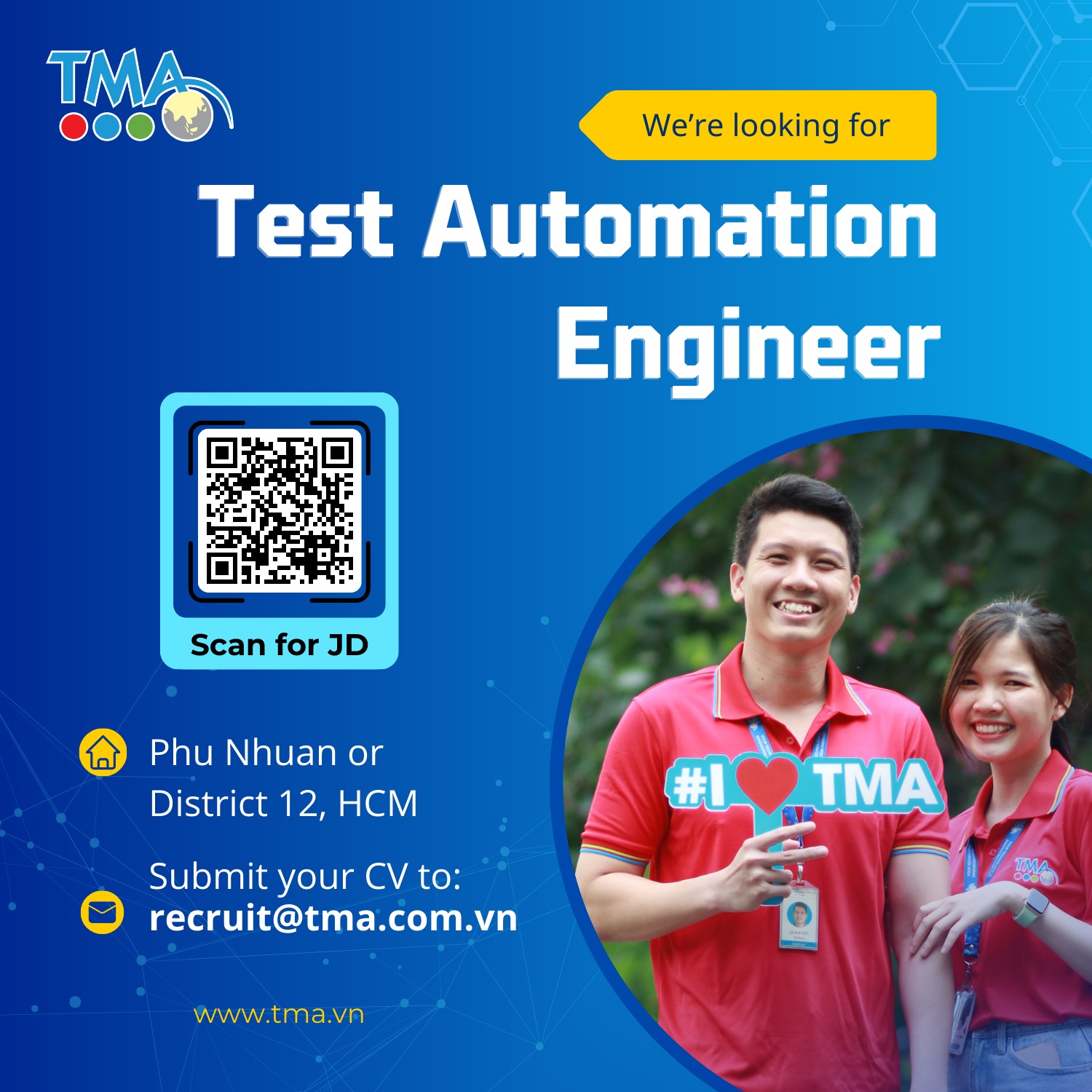 TMA Solutions is looking for Test Automation Engineer