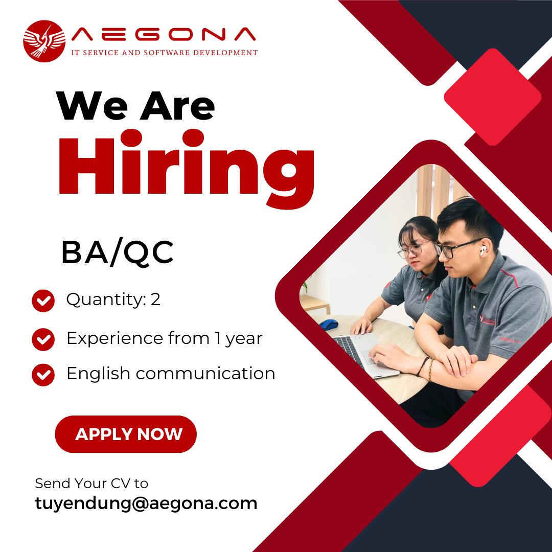 Aegona tuyển dụng vị trí BA/QC