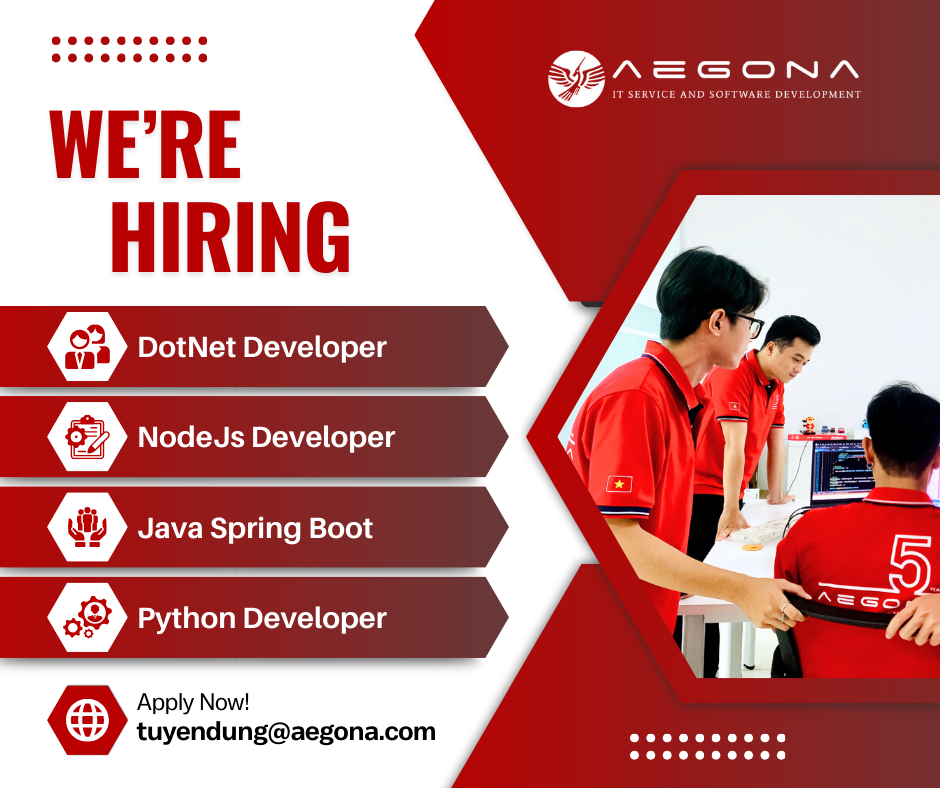 Aegona tuyển dụng nhiều vị trí Developer