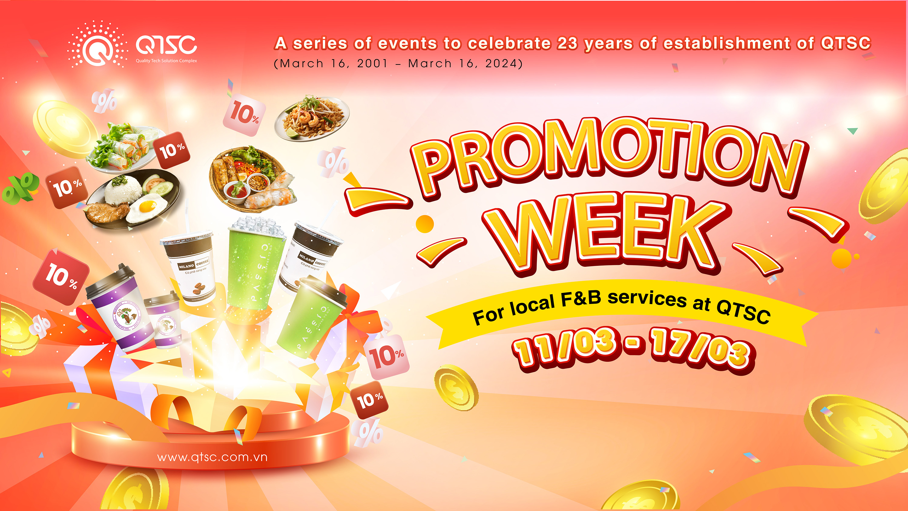 Promotion week for local F&B services at QTSC (March 11-17, 2024)