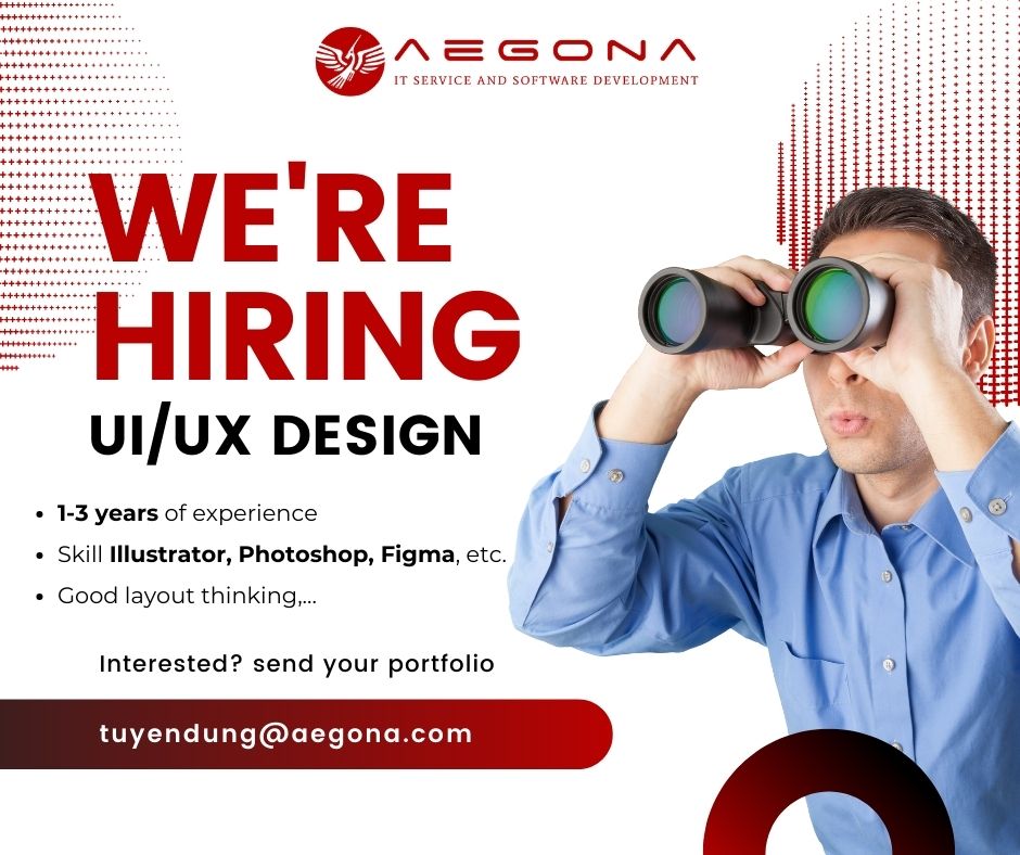 Aegona tuyển dụng vị trí Nhân viên UI/UX Design
