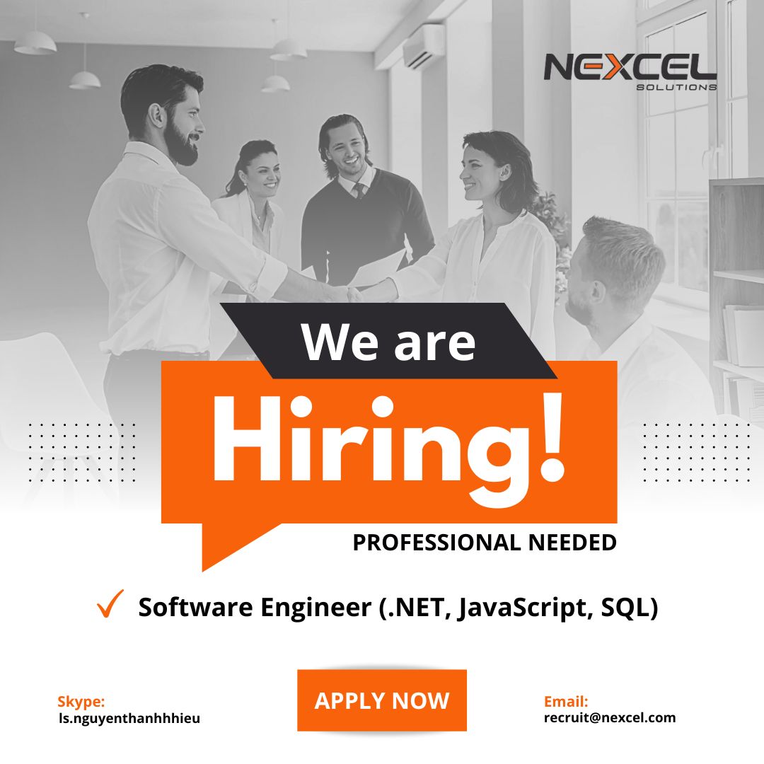 Nexcel tuyển vị trí Kỹ sư phần mềm (.NET, JavaScript, SQL)