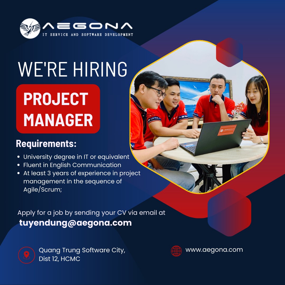 Aegona tuyển dụng vị trí Project Manager