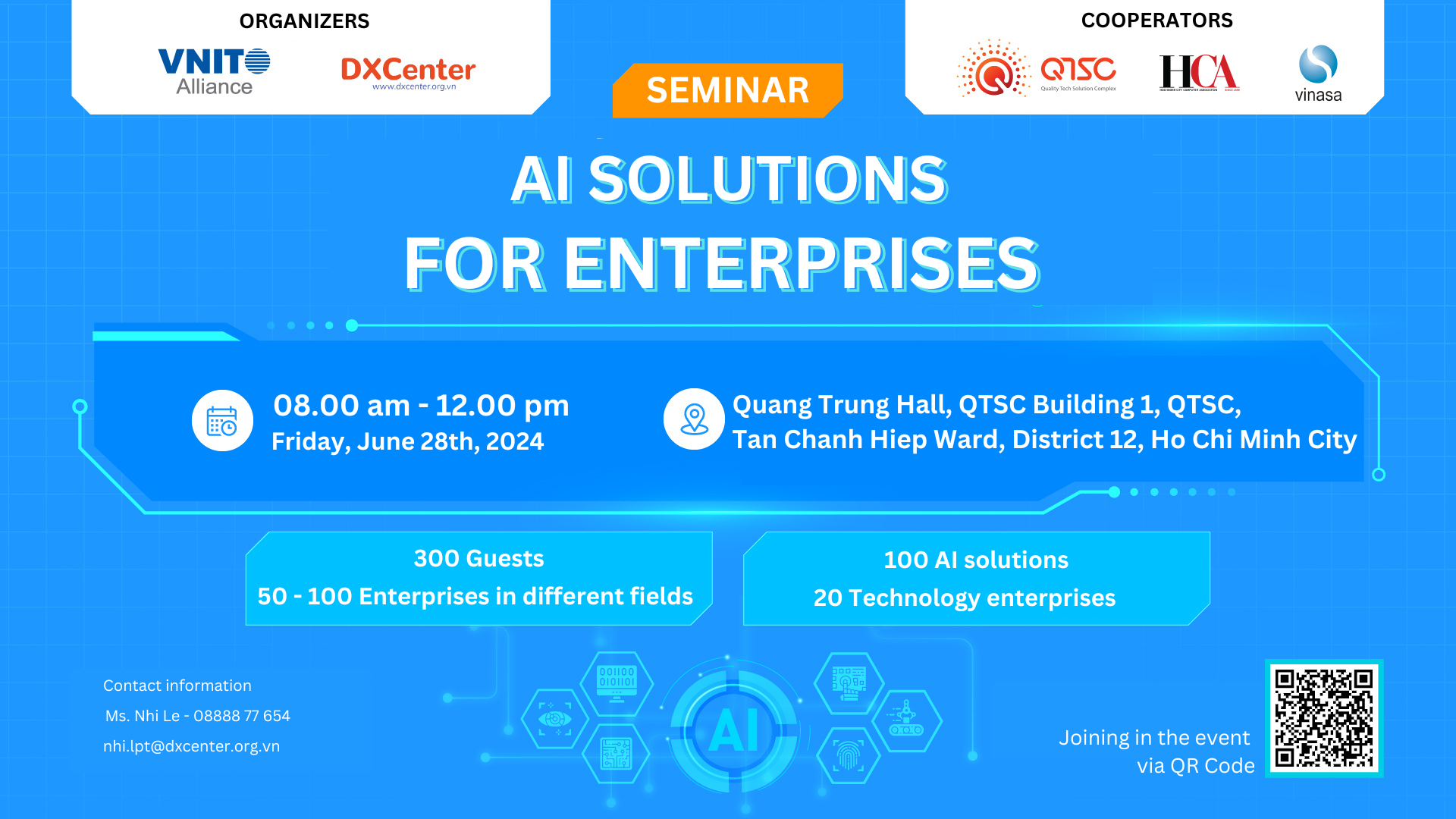 Inviting to attend the Seminar - Exhibition: “AI solutions for Enterprises”