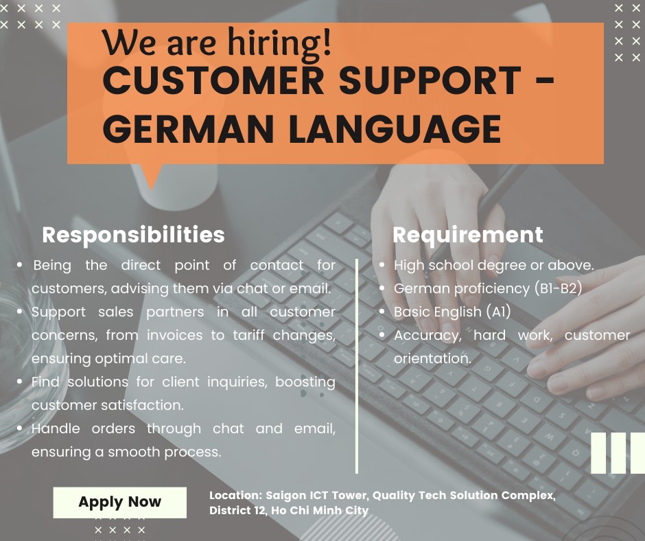 SPS tuyển dụng vị trí Hỗ trợ khách hàng (tiếng Đức)