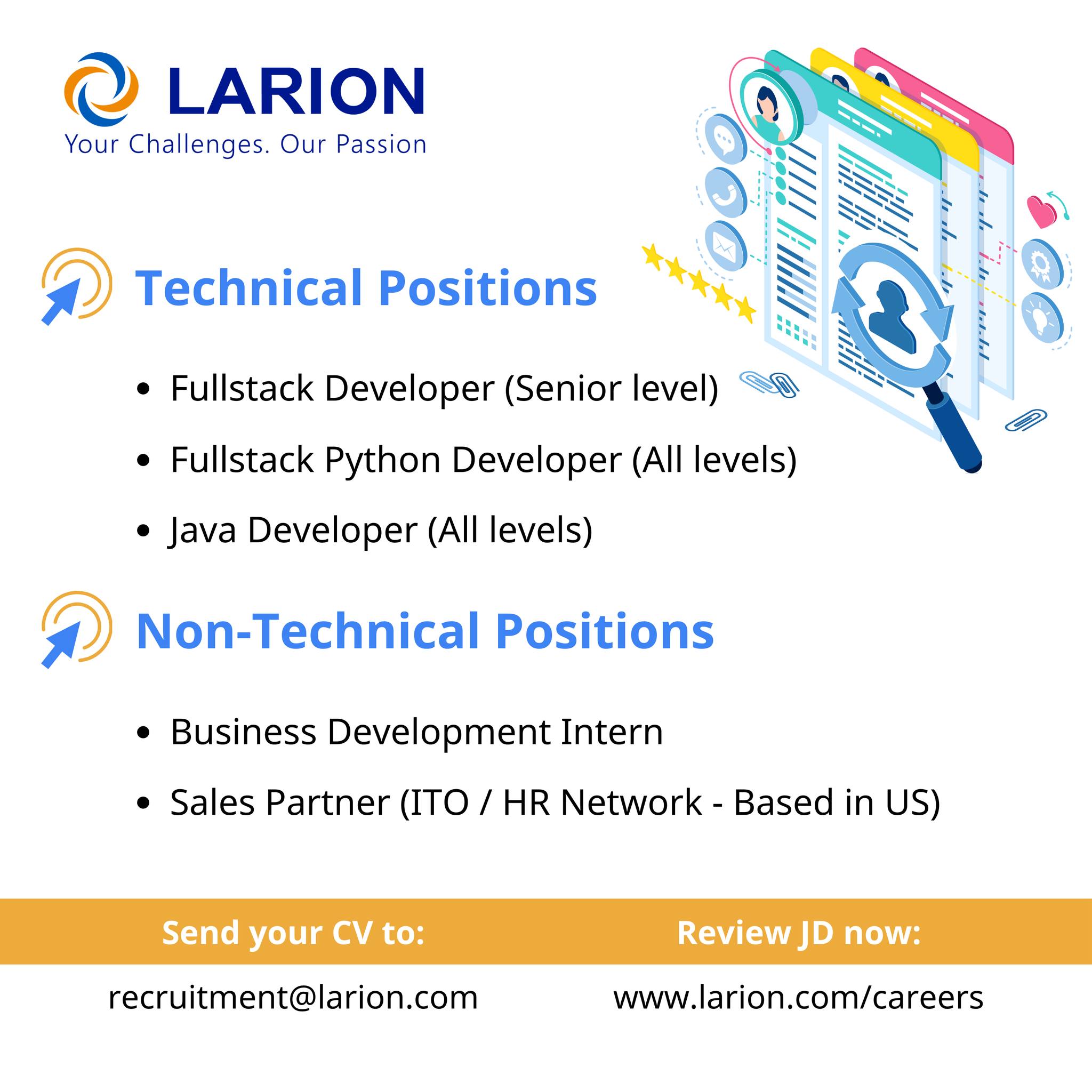 Job opportunities at Larion